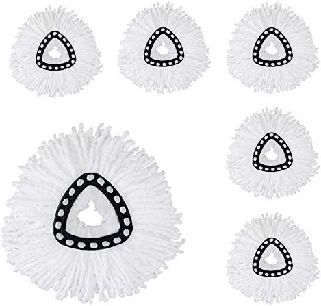 6 Pack Spin Mop Replacement Heads Microfiber