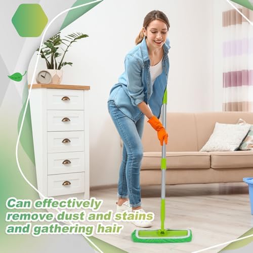 32 Pcs Reusable Microfiber Mop Pads for Swiffer Green