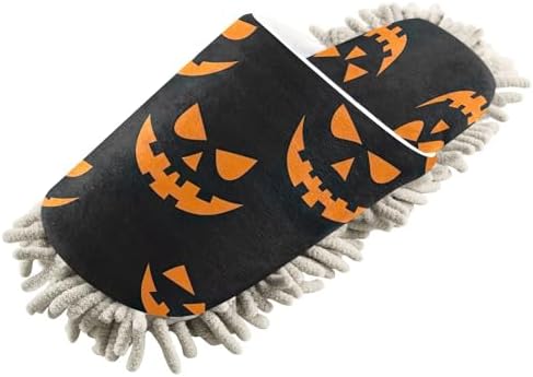 Zhirexin Halloween Pumpkin Smiley Cleaning Slippers
