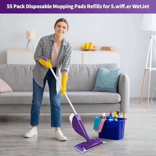 Fepoch 55 Count Swiffer WetJet Pads Refills