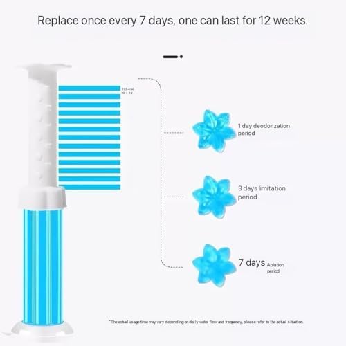 7 Scent Toilet Gel Cleaner with Cute Flower Stamps 98 Count