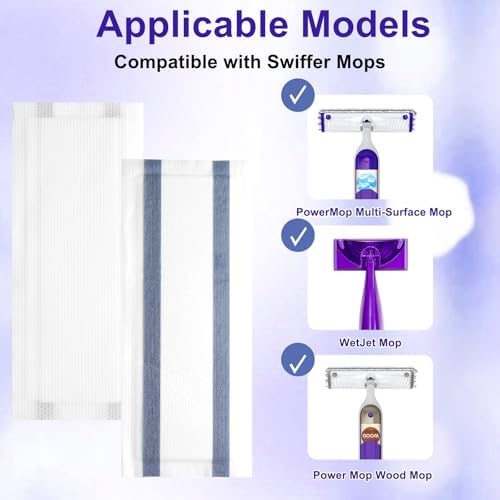 Chyodi 12-Pack Swiffer PowerMop Refills - Super Absorbent Multi-Surface Cleaning