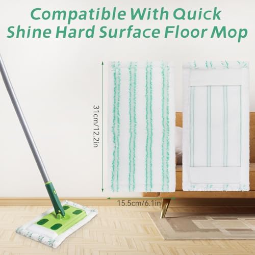 SavStor Microfiber Mop Pad Refills 6 Pack for Quick Shine Mop