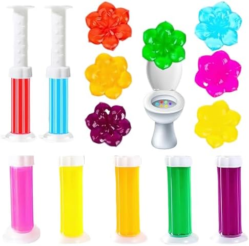 7 Scent Toilet Gel Cleaner with Cute Flower Stamps 98 Count