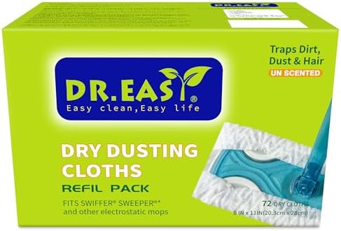 DrEasy Dry Dusting Cloths 72-Pack Un Scented 8x11 in