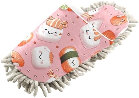 Kawaii Sushi Cleaning Slippers Mop Pad Reusable