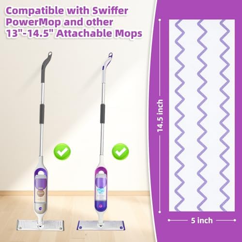 Nicemiya 50 Count Microfiber Mop Pads for Swiffer PowerMop 1