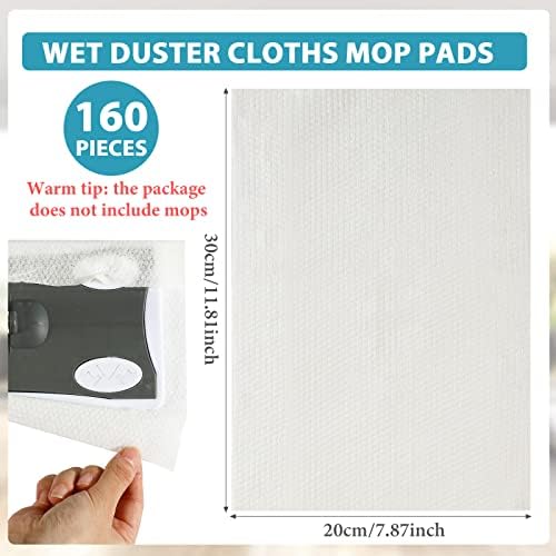 Peryiter Wet Mop Pads Refills 160 Pcs Disposable