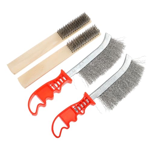 OKUMEYR 4pcs Stainless Steel Rust Removal Brush Set