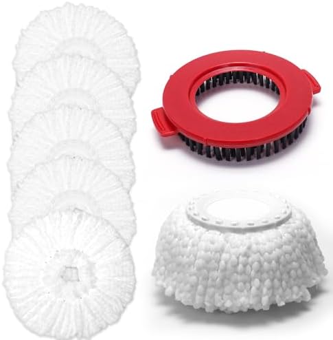 BOCA STORY 6Pcs Round Mop Head Scrubber Brush Replacement