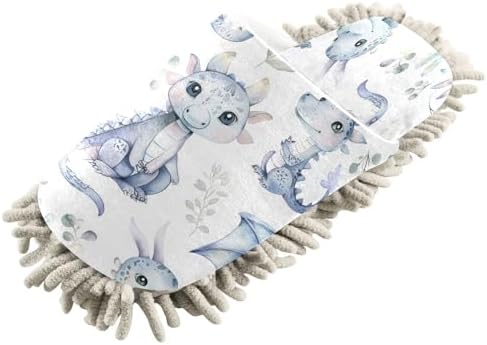 Zhirexin Cute Cartoon Water Dragon Microfiber Mop Slippers