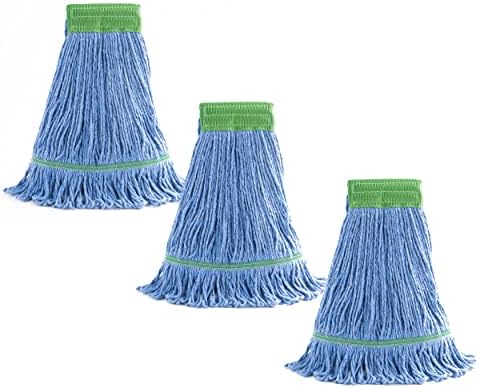 3Pack Mop Heads Commercial Grade Cotton Loop-End Heavy Duty Mop Refills