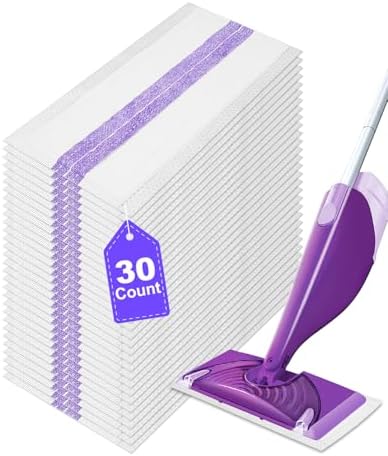 30 Pack YagoDago Mop Pads for Swiffer Wet Jet Velcro Mops