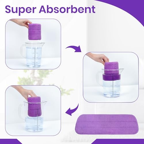 MAVRIZ 2 Pack Reusable Microfiber Mop Pads 1