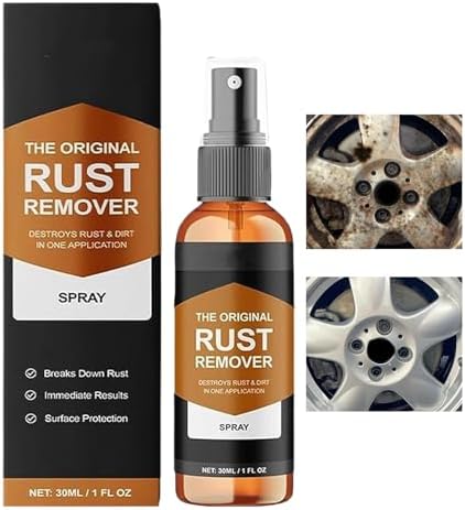 Car Rust Remover Spray 30ml for Metal and Concrete Cleaning