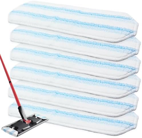 TETEPV Microfiber Mop Heads 6-Pack Reusable