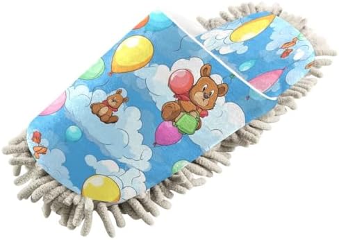 Bulletgxll Mop Slippers - Washable Microfiber Floor Cleaning Slippers for Men Women