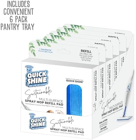 Quick Shine Spray Mop Refill Pad 6 Pack