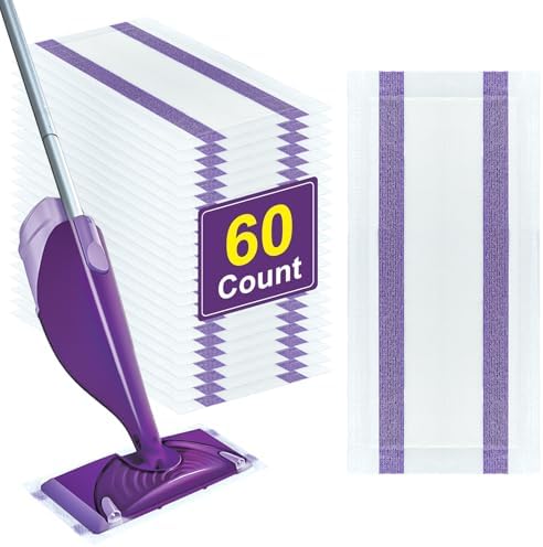 ZQZiQi 60 Count Swiffer Wet Jet Mop Pad Refills