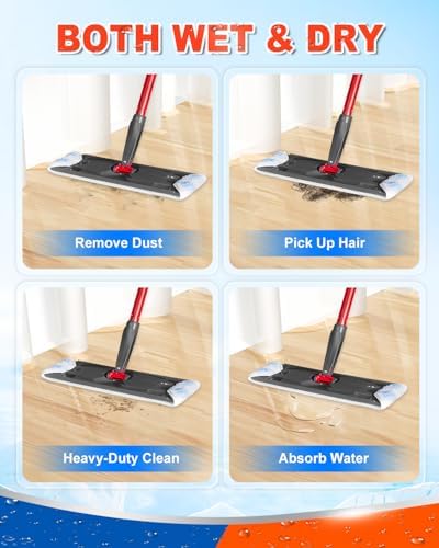 DR DAPPER H2prO Flat Mop Pad Replacement 4 Pack