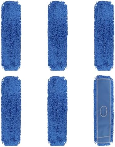 BeiLan 36 Inch Dust Mop Head Replacement - 6 Pack Blue