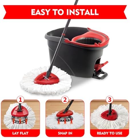 3 Pack Spin Mop Replacement Heads for O-Ceda Easywring
