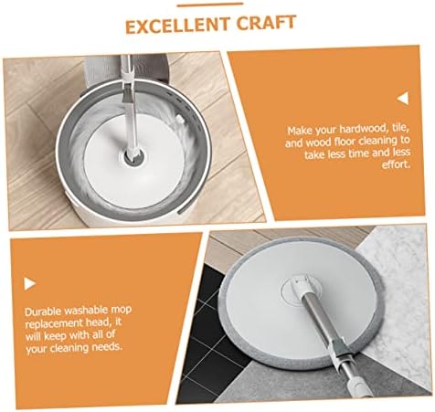 2Pcs Round Mop Replacement Heads for Hardwood Tile Floors