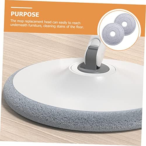 2pcs Round Mop Head Refill - Soft and Absorbent