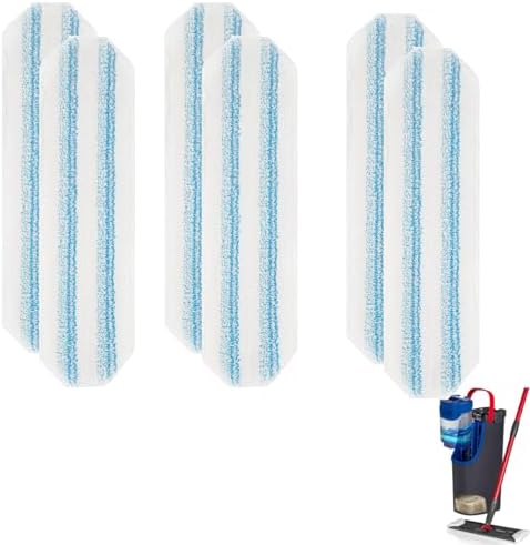 Rinakou 6 Pack Reusable Mop Pads for H2prO System