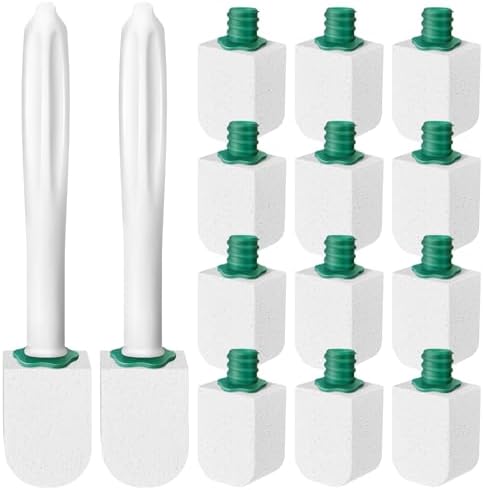 Xuelimei 12pcs Pumice Stones 2pcs Toilet Brush for Deep Cleaning