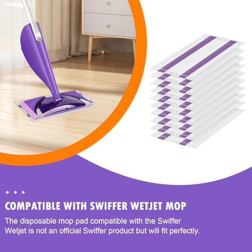 KTNAid 10 Pack Swiffer WetJet Mop Pads - Multi-Surface Compatible
