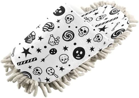 Zhirexin Halloween Cleaning Slippers with Microfiber Mop Pads 1
