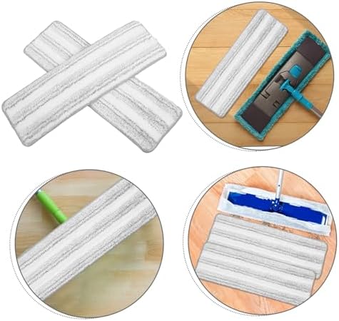 Ipetboom 2pcs Thickened Flat Mop Pads Reusable for Hardwood Tile