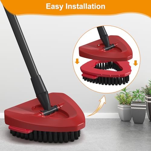 Folews Red Scrubber Mop Head for O-Cedar EasyWring 1-Tank System