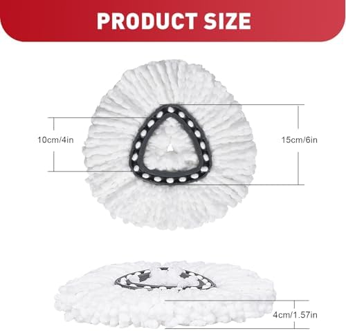 GRAREND Spin Mop Head Refill 1-Tank System 6 Pack