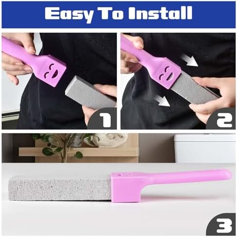 CONLI 60 Pack Pumice Stones with Handle for Toilet Cleaning