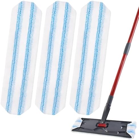 DLAIMI Mop Replacement Pads for OCedar H2prO Flat Mop 3 Pack