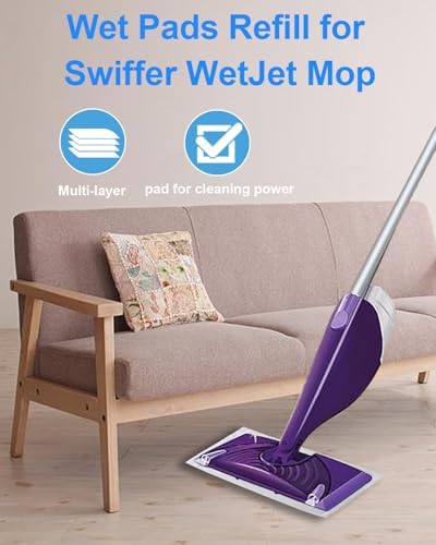 Zmerob 30 Count Swiffer WetJet Mop Pad Refills