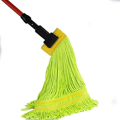 Matthew Cleaning Microfiber String Mop Head Replacement Green 3 Pack