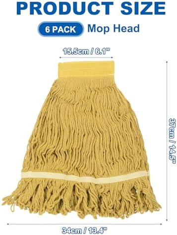 Uxcell 6Pcs Cotton String Mop Head Replacement
