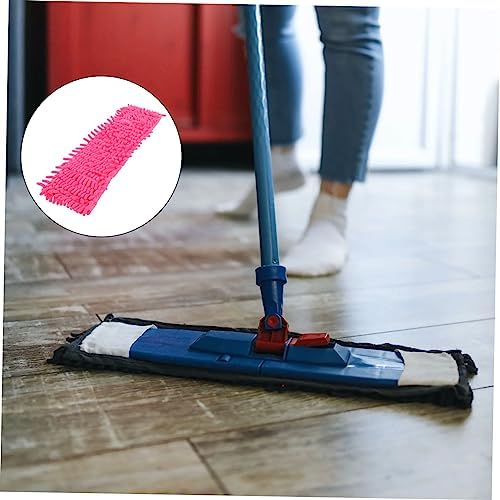 6pcs Red Chenille Mop Cloths for Home Cleaning