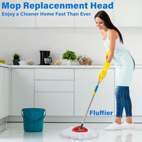 CDYJDY Mop Replacement Heads 3 Pack - Easy Wring Spin and Machine Washable