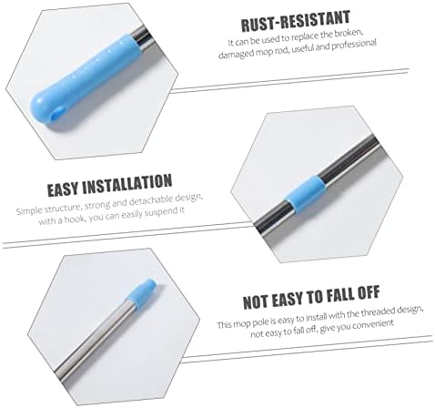 PACKOVE 1set Stainless Steel Mop Rod Replacement Retractable