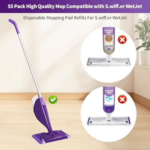 Fepoch 55 Count Swiffer WetJet Pads Refills