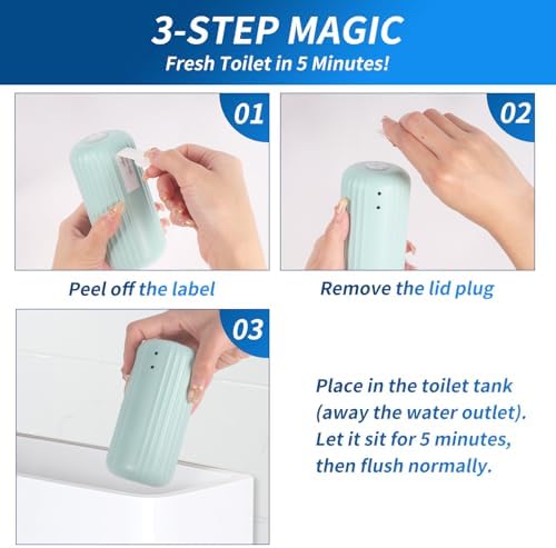 3Pcs WTWD Automatic Toilet Cleaner with Odor Removal and Magic Bottle Design