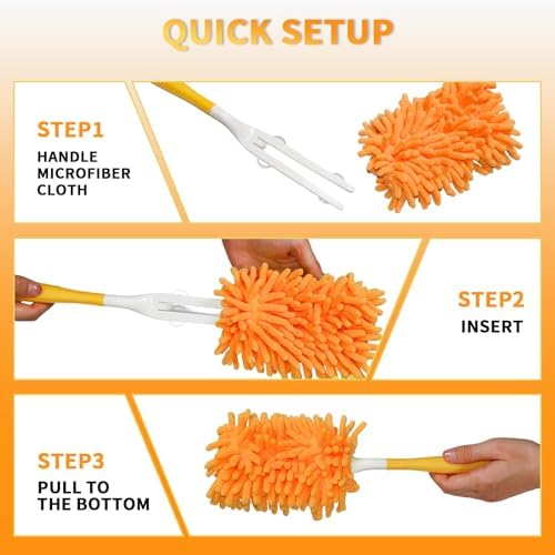 REBLEU Reusable Duster Refill - 4 Pack for Swiffer Hand Duster