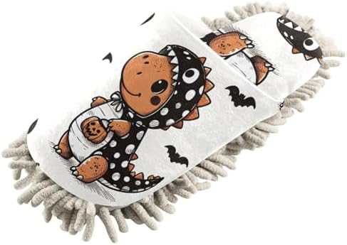 FLildon Microfiber Mop Slippers Dinosaur Halloween Design