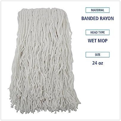 Boardwalk Banded Rayon Cut-End Mop Head Replacement 1