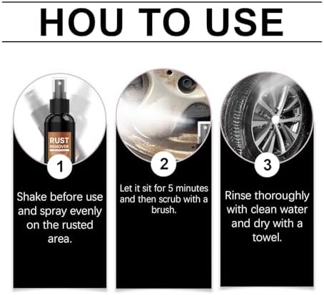 Heavy Duty Rust Remover Spray - 2 Pack for Cars and Metal