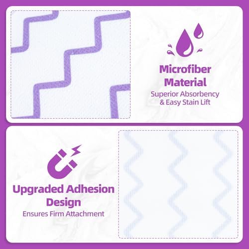 Nicemiya 50 Count Microfiber Mop Pads for Swiffer PowerMop 1